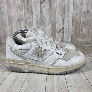 New Balance 550 White Gray Sneakers Shoes BB550PWG‎ Women's Size 7.5